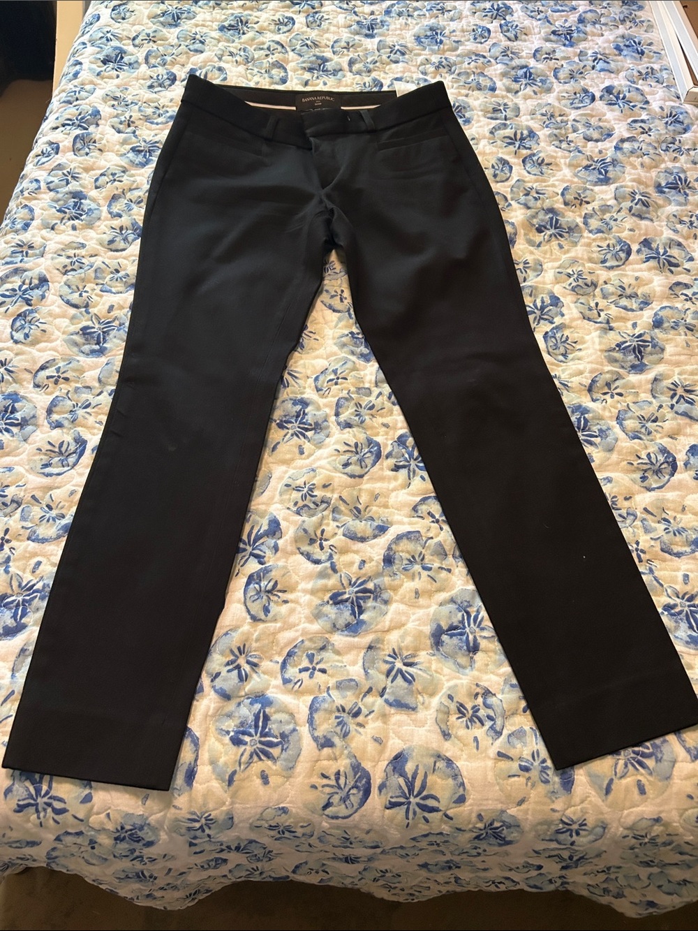 Banana Republic Black and navy blue Straight-Leg Dress Pants